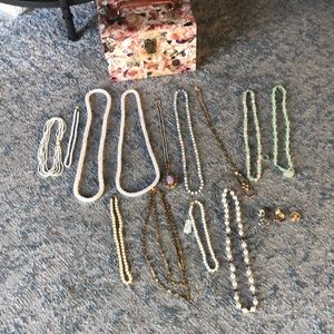 Set of vintage costume jewelry